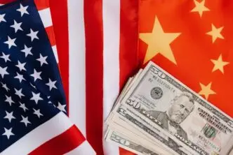 China and USA Flag