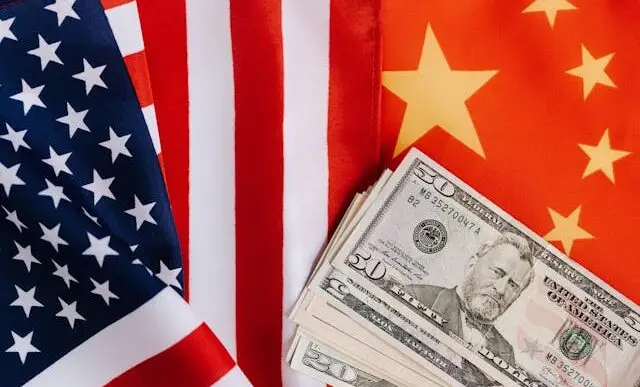 China and USA Flag